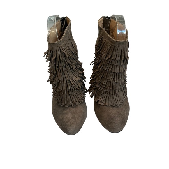 Banana Republic Darcy Fringe Ankle Suede Bootie, Sz 7 - Picture 3 of 16